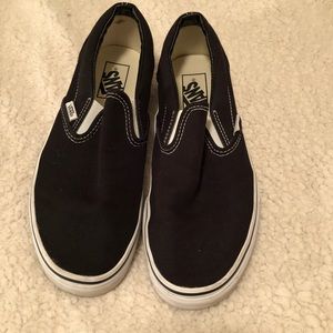 Black and white slip on vans. Women’s size 8.5